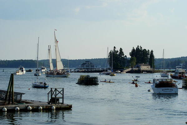 Harbor Art Print featuring the photograph Scenic Boothbay Harbor by Lois Lepisto