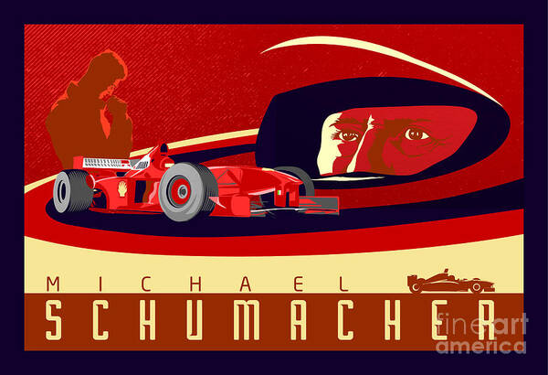 Michael Schumacher Art Print featuring the painting Schumacher by Sassan Filsoof