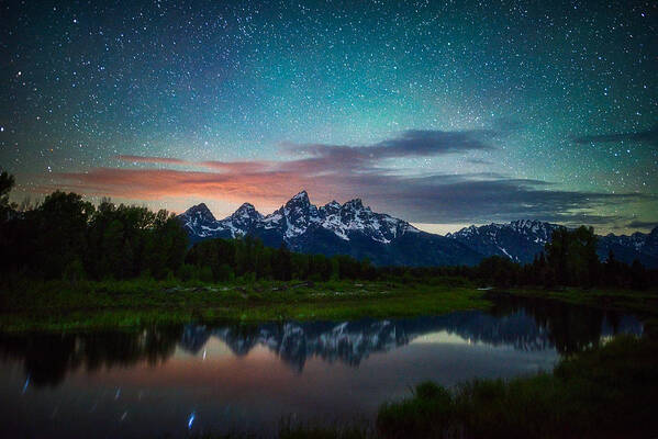 Night Photography Art Print featuring the photograph Schwabacher Nights by Darren White