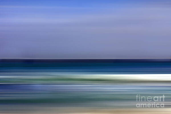 Abstract Art Print featuring the digital art Seaside Impressions 4 by Linsey Williams