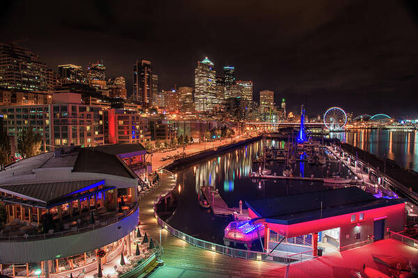 Seattle Art Print featuring the photograph Seattle Nights by Raf Winterpacht