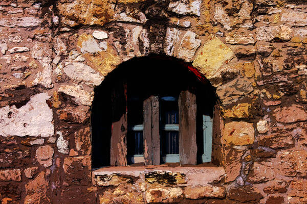 Window Art Print featuring the photograph Secured--The Alamo by Susan Vineyard