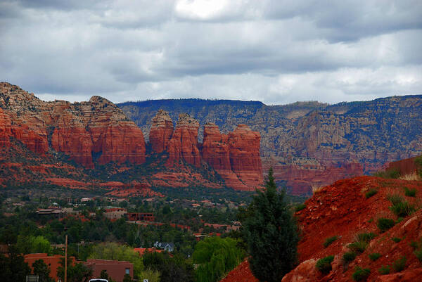 Photography Art Print featuring the photograph Sedona Mountains by Susanne Van Hulst