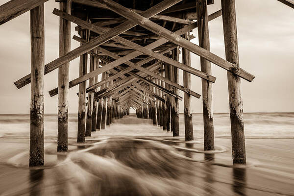 Water Art Print featuring the photograph Sepia Smooth by Gary Migues