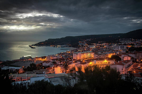 Portugal Art Print featuring the photograph Sesimbra Overview by Carlos Caetano