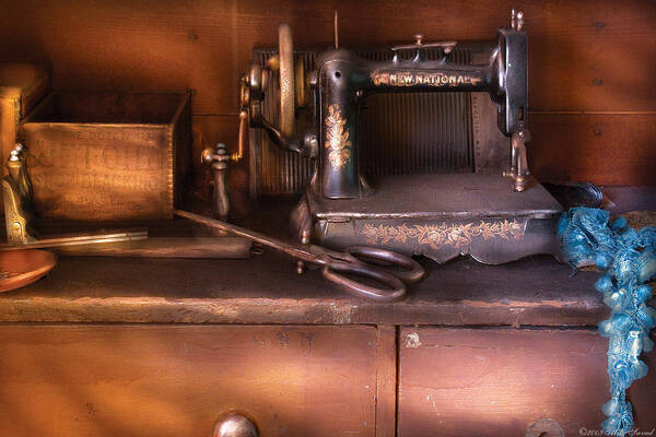 Savad Art Print featuring the photograph Sewing - New National Sewing Machine by Mike Savad