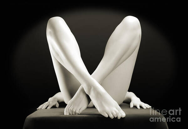 Bare Woman Legs #2 by Maxim Images Exquisite Prints