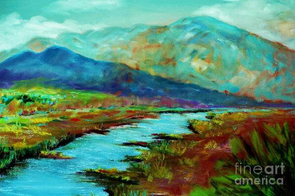 Mountains Art Print featuring the pastel Shadow Brook by Melinda Etzold