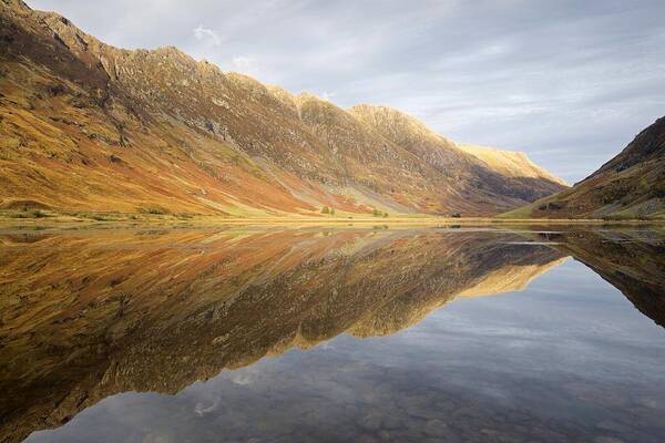 Loch Achtrocitan Art Print featuring the photograph Shadows, Light and Reflections on Loch Achtrocitan by Stephen Taylor