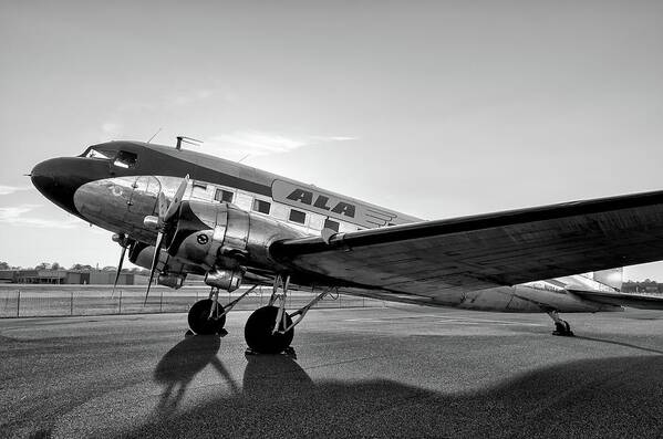 Transport Art Print featuring the photograph Shadows of a DC-3  by Chris Buff