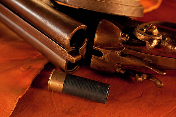 Shot Gun Art Print featuring the photograph Shooting Clays by Wilma Birdwell