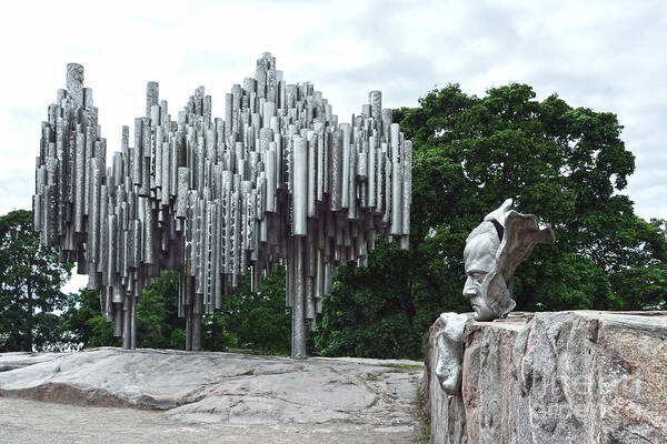 Jean Sibelius Art Print featuring the photograph Sibelius Monument by Catherine Sherman