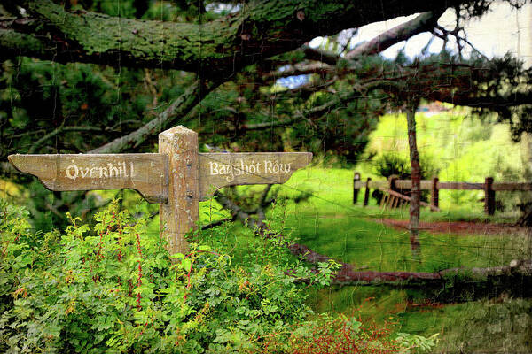 Hobbits Art Print featuring the photograph Signpost in Hobbiton by Kathryn McBride