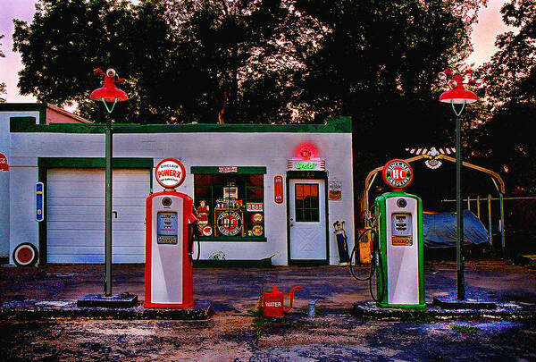 Gas Station Art Print featuring the photograph Sinclair by Steve Karol
