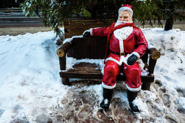 Sit With Santa Art Print featuring the photograph Sit With Santa by M G Whittingham