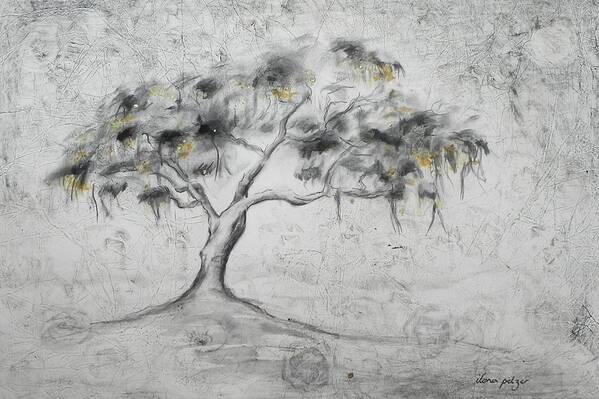Tree Art Print featuring the painting Sjambokpos by Ilona Petzer