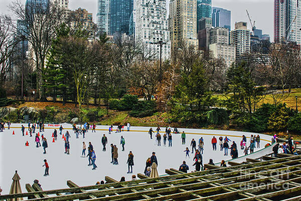 Park Art Print featuring the photograph Skating at Central Park by Sandy Moulder