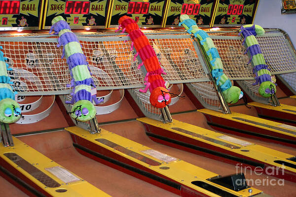 Skee Ball Art Print featuring the photograph Skee Ball Lanes by Susan Stevenson