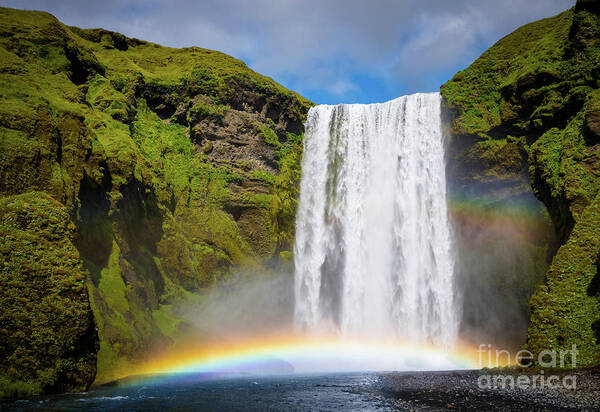 Europe Art Print featuring the photograph Skogafoss by Inge Johnsson