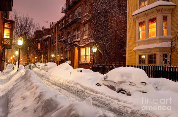 Winter in Boston's Beacon Hill neighborhood by Denis Tangney Jr