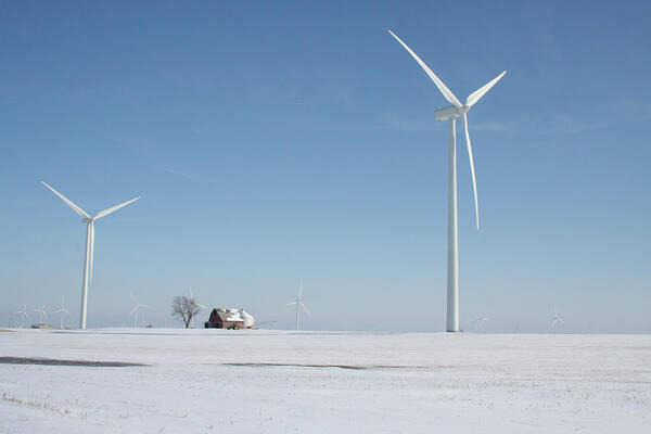 Snow Turbines Art Print featuring the photograph Snow Turbines by Dylan Punke