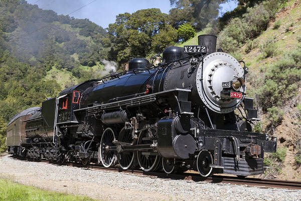 Railroad Art Print featuring the photograph Southern Pacific Locomotive 2472 by Rick Pisio