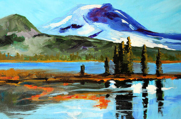 Oregon Landscape Painting Art Print featuring the painting Sparks Lake Autumn by Nancy Merkle