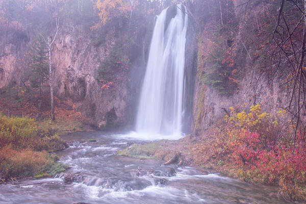 Spearfish Falls Art Print featuring the photograph Spearfish Falls by Angela Moyer
