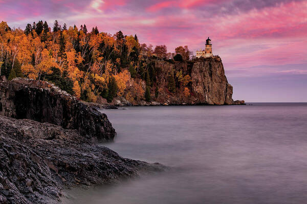 Minnesota Art Print featuring the photograph Splitrock at Sunset by CA Johnson