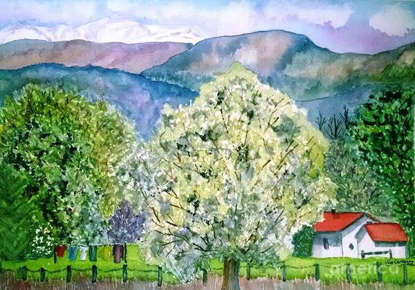 Country Art Print featuring the painting Colorado Springtime Beauty by Sue Carmony