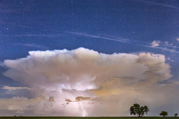 Storm Art Print featuring the photograph Springtime Thunderstorm On the Colorado Plains by James BO Insogna