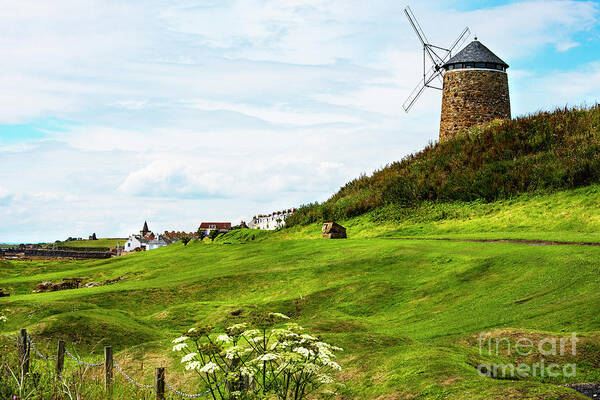 Windmill Art Print featuring the photograph St Monans Windmill by Mary Jane Armstrong