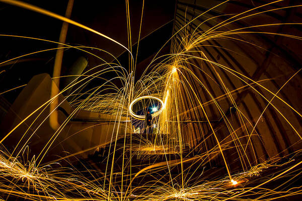 Steel Wool Art Print featuring the photograph Stairway to Hell by Kyle Field