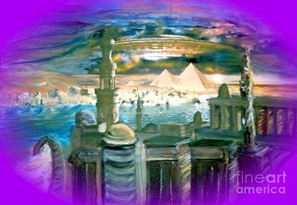 Stargate Art Print featuring the painting Stargate by Stanley Morganstein