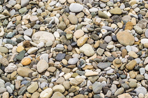 Abstract Art Print featuring the photograph Stone Pebbles Patterns by John Williams