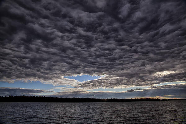 Storm Clouds Art Print featuring the photograph Storm Clouds Over Long Lake by Irwin Barrett