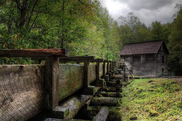 Mingus Mill Art Print featuring the photograph Storm Clouds Over Mingus Mill by Carol Montoya