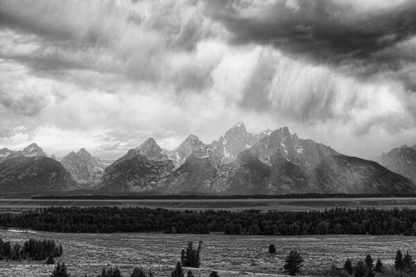 Tres Art Print featuring the photograph Storm Over Tres Tetons by Hugh Smith