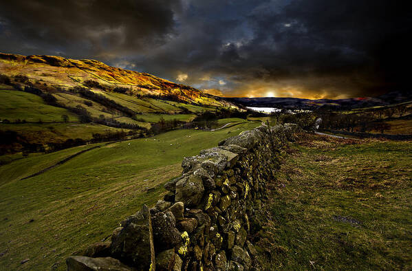 Windermere Art Print featuring the photograph Storm Over Windermere by Meirion Matthias