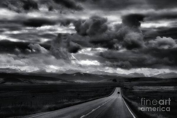 Black And White Art Print featuring the photograph Storm Rider by Lauren Leigh Hunter Fine Art Photography