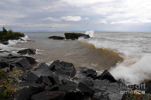Lake Superior Art Print featuring the photograph Stormy Superior Morning by Sandra Updyke