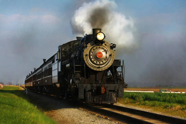 Train Art Print featuring the photograph Strasburg Locomotive by Lori Deiter