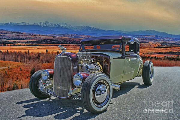 Cars Art Print featuring the photograph Street Rod in Calgary by Randy Harris