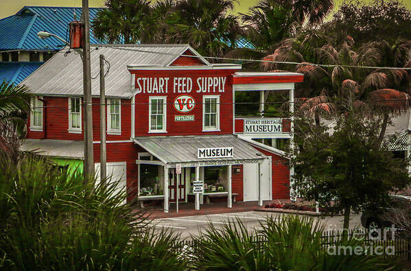 Store Art Print featuring the photograph Stuart Feed Supply by Tom Claud