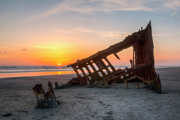 Peter Iredale Art Print featuring the photograph Stuck In The Sand by Kristina Rinell