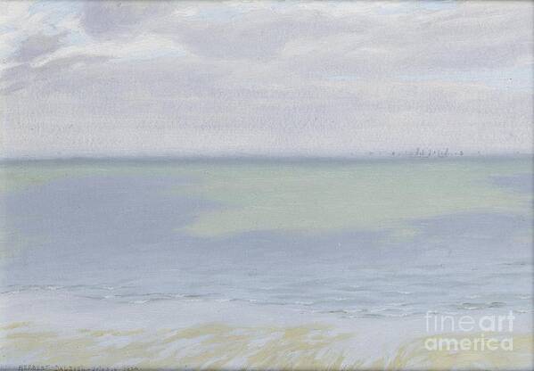 Herbert Dalziel (london 1853 - 1941) Art Print featuring the painting Study of Sea and Sky by MotionAge Designs