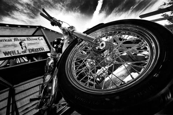 Harley Davidson Motorcycle Art Print featuring the photograph Stunt Bike by Kevin Cable
