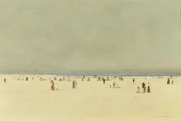 John Atkinson Grimshaw 1836-1893 Sand Art Print featuring the painting Summer Phantasy by John Atkinson