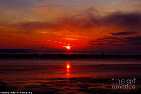 Wisconsin Art Print featuring the photograph Sun Rise over the Mississippi by Tommy Anderson