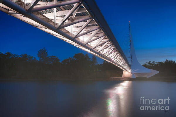 Sundial Bridge Art Print featuring the photograph Sundial Bridge 4 by Anthony Michael Bonafede